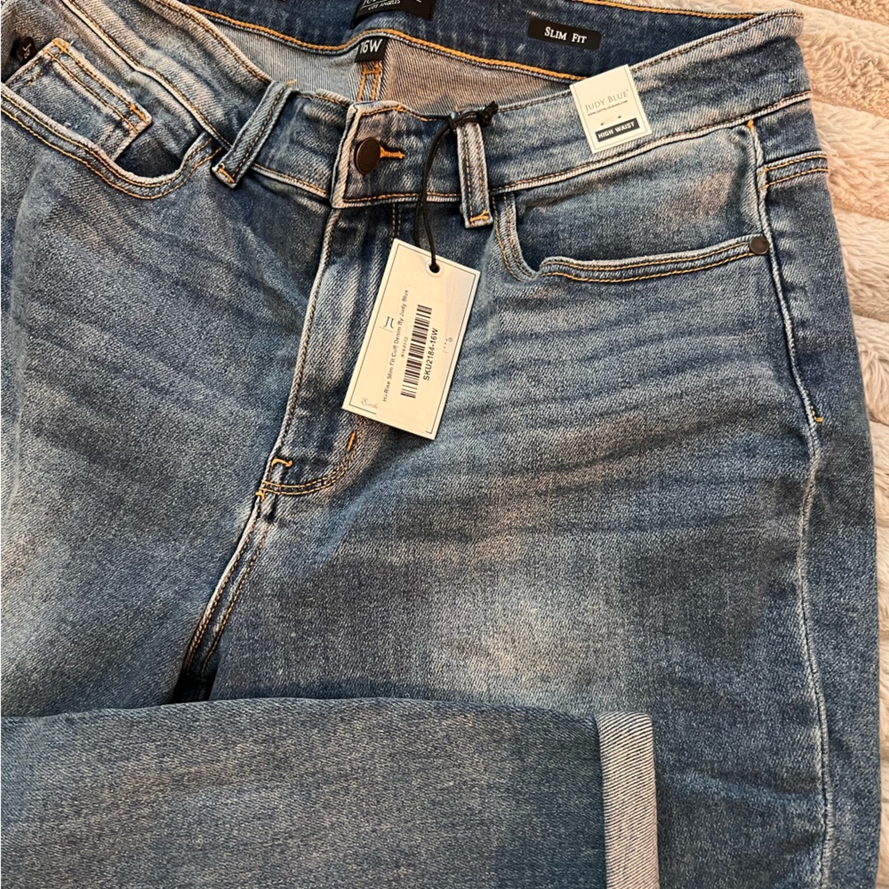 Judy Blue High Rise Skinny Fit Cuffed Denim